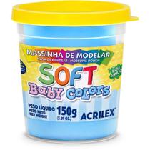 Massa para Modelar SOFT 150G Azul Bebê Acrilex Massa para Modelar SOFT 150G Azul Bebê Acrilex