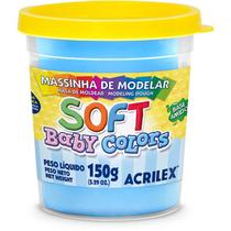 Massa para modelar soft 150g.azul bebe bs amido acrilex