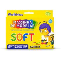 Massa para Modelar Soft 180g 12 Cores Sortidas Acrilex