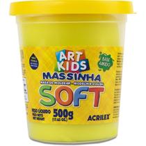 Massa para Modelar Soft 500 g (Amarelo Limão) - Acrilex - Pote