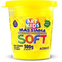 Massa para Modelar SOFT 500G Amarelo Limão - Base de Amido