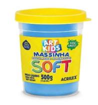 Massa para modelar soft 500g azul 109 acrilex