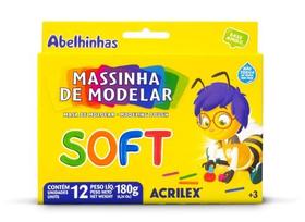 Massa Para Modelar Soft C/12 Cor.Foscas Bs.Amido