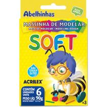 Massa para Modelar SOFT com 06 Cores Foscas Base Amido Pacote com 12 Massa para Modelar SOFT com 06 Cores Foscas Base Amido Pacote com 12