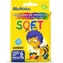 Massa para Modelar SOFT com 06 Cores Foscas Base Amido Pacote com 12