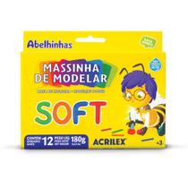 Massa para Modelar SOFT com 12 Cores Foscas Base de Amido