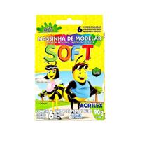 Massa Para Modelar Soft Com 6 Unidades - Acrilex Massa Para Modelar Soft Com 6 Unidades - Acrilex