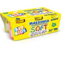Massa para Modelar SOFT Glitter 150G 6CORES Caixa