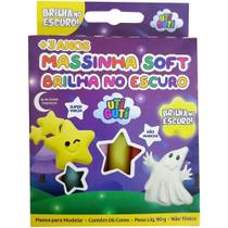 Massa para Modelar Utiguti 6CORES Brilha NO ESCUR