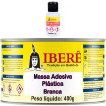 Massa Plástica 400g Iberê com Catalisador cola Cuba Mármore e Pedras BRANCA - IBERE