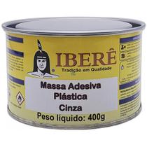 Massa Plastica Ibere 400Gr. Cinza - Kit C/12 Peca