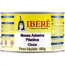 Massa Plastica Ibere Cinza 400 Grs - Kit C/12 PC