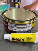 MASSA POLIÉSTER CINZA SOFT 900g COM CATALIZADOR 27g - FARBEN