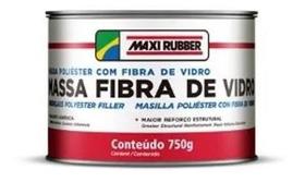 Massa Poliéster Fibra De Vidro 750g Maxi Rubber