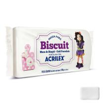 Massa pronta para Biscuit Branca 500g Acrilex - nova fórmula