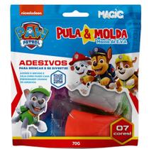 Massa pula e molda 7 cores sortidas 70 g patrulha canina meninos