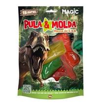 Massa Pula e Molda Dino 15 Cores Sortidas - 150G Massa Pula e Molda Dino 15 Cores Sortidas - 150G