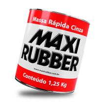 Massa rápida cinza p/ superfícies metálicas maxi rubber 1,25 kg