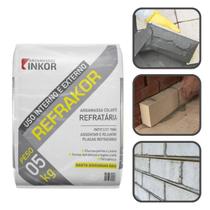 Massa Refrataria Argamassa Para Alta Temperatura P/ Tijolos E Placas 5kg
