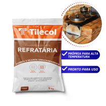 Massa Refrataria Argamassa Para Alta Temperatura Para Tijolos E Placas 5kg Tilecol