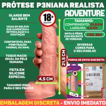 Massageador Adulto íntimo Corporal Flexível - APOGEU - 21,5 X 4,5CM - CREME