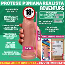 Massageador Adulto íntimo Corporal Flexível - MAGNÍFICO - 22 X 5CM CREME