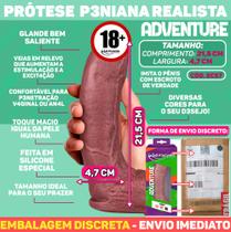 Massageador Adulto íntimo Corporal Flexível - MAJESTADE - 21,5 X 4,7CM - CHOCOLATE EC57
