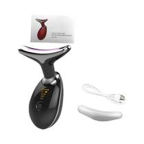 Massageador Anti-idade Para Pescoço E Rosto EMS Com Terapia De Luz LED, Firmador De Pele E Removedor Massageador Anti-idade Para Pescoço E Rosto EMS Com Terapia De Luz LED, Firmador De Pele E Removedor