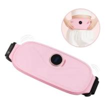 Massageador Cinta Para Alíviar Dor Cólica Menstrual Elétrico Cor Branco e Rosa Massageador Cinta Para Alíviar Dor Cólica Menstrual Elétrico Cor Branco e Rosa