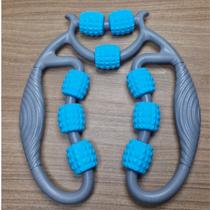 Massageador Corporal Manual 9 Rolos Giratórios Alívio Imediato de Dores, Relaxamento Muscular,para Pernas, Braços e Corpo Recuperação PósTreino Massageador Corporal Manual 9 Rolos Giratórios Alívio Imediato de Dores, Relaxamento Muscular,para Pernas, Braços e Corpo Recuperação PósTreino
