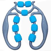 Massageador Corporal Manual 9 Rolos Giratórios Alívio Imediato de Dores, Relaxamento Muscular,para Pernas, Braços e Corpo Recuperação PósTreino