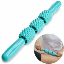 Massageador Corporal Manual Roller 3 Esferas Relaxante Azul