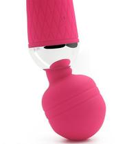 Massageador Corporal Varinha Mágica 10 Vibrações Portátil Potente Bateria USB 6000 Rpm - Rosa