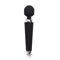 Massageador Corporal Varinha Mágica Magic Wand Portátil Potente Corpo Coluna Lombar 6000 Rpm Preto