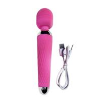 Massageador Corporal Varinha Mágica Portátil Potente Bateria USB 6000 Rpm Rosa - Mima S2