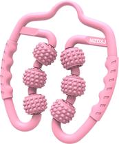 Massageador de braços e pernas de seis rodas atualizado Muscle Roller MZDXJ rosa