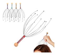 Massageador De Cabeça Anti Stress Relaxante Capilar 12 Pontas