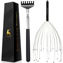 Massageador de cabeça USAGA 20 Fingers Scalp Scratcher Black Massageador de cabeça USAGA 20 Fingers Scalp Scratcher Black