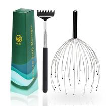 Massageador de cabeça YEZY 28 Fingers Head Scratcher Scalp Massager Massageador de cabeça YEZY 28 Fingers Head Scratcher Scalp Massager