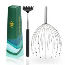 Massageador de cabeça YEZY 28 Fingers Scalp & Back Scratcher Silvery