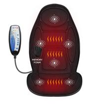 Massageador de costas Snailax com calor, almofada de cadeira viscoelástica