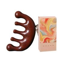 Massageador De Couro Cabeludo Gua Sha De Sândalo, Pente Para Crescimento Capilar, Rolo Facial Para Massageador De Couro Cabeludo Gua Sha De Sândalo, Pente Para Crescimento Capilar, Rolo Facial Para