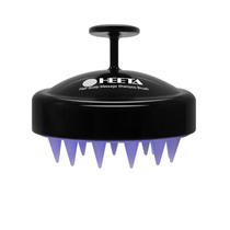 Massageador de couro cabeludo HEETA com cerdas macias de silicone preto Massageador de couro cabeludo HEETA com cerdas macias de silicone preto
