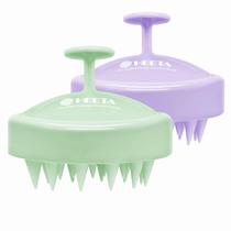 Massageador de couro cabeludo HEETA Hair Scalp Brush, pacote com 2 pacotes de silicone roxo Massageador de couro cabeludo HEETA Hair Scalp Brush, pacote com 2 pacotes de silicone roxo