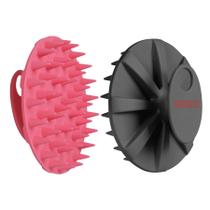 Massageador de couro cabeludo INNERNEED Shampoo Brush Silicone Preto+Rosa