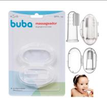 Massageador de Gengiva Bebê Buba - Higiene Oral Segura, Silicone Macio e Esterilizável, Estojo Protetor Incluído, Livre de BPA e Ftalatos, 4+ Meses