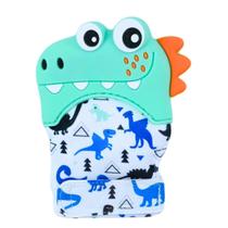 Massageador De Gengiva Borracha Luvinha Dinossauro Verde Agua Bebe Castela Massageador De Gengiva Borracha Luvinha Dinossauro Verde Agua Bebe Castela