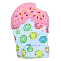 Massageador de Gengivas Bebê Luva Donut Rosa Alívio e Diversão - Castela Massageador de Gengivas Bebê Luva Donut Rosa Alívio e Diversão - Castela