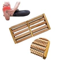 Massageador de Madeira Para os Pés Aparelho Rolo Muscular Portátil Massagem Manual Reflexologia Podal Casa