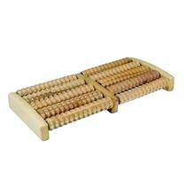 Massageador De Madeira Para Pés 5 Rolos Em Bambu Natural